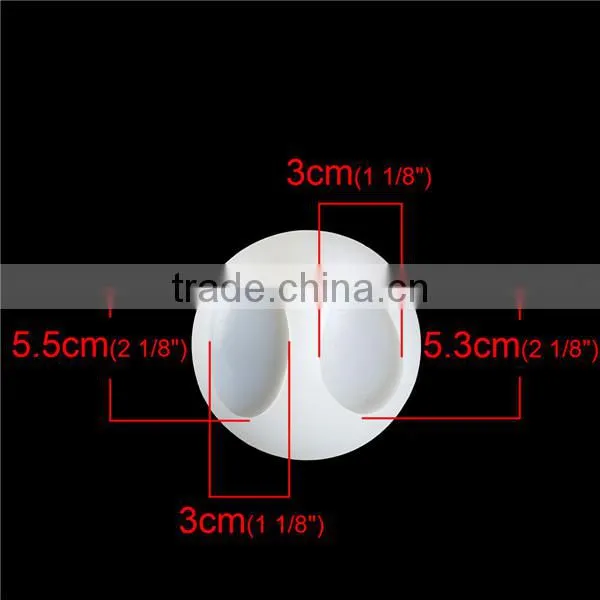 Cheap Wholesale Oval Drop White 8.7cm Silicone Resin Mold photo-2
