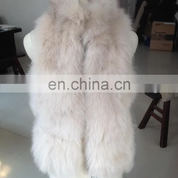 Ladies Fashion Fox Fur Vest With Hock