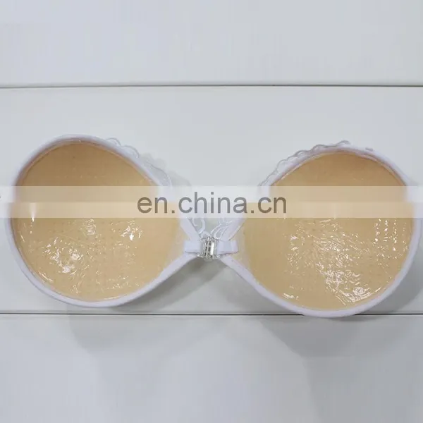 ES6627 Golden Wholesale Fashion Sexy Lace Invisible Push up Silicone Free Bra photo-3