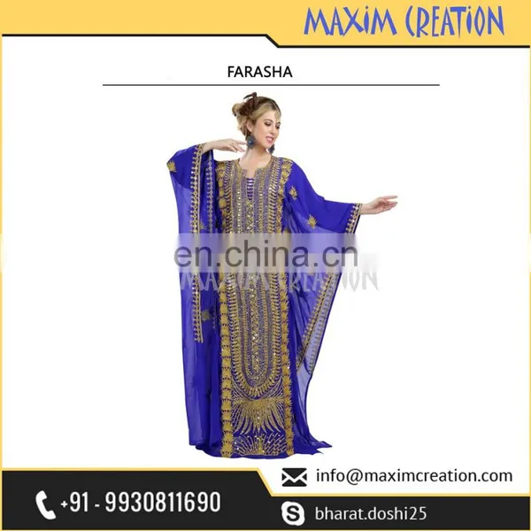 Latest Party Wear Farasha Caftan Dress For Arabian Women photo-3