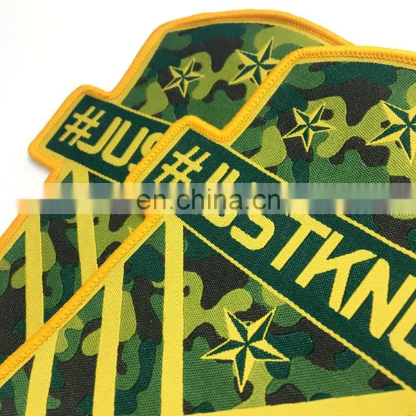 Custom Garment Patch Label Iron on Backing Woven Patch for Clothing photo-4