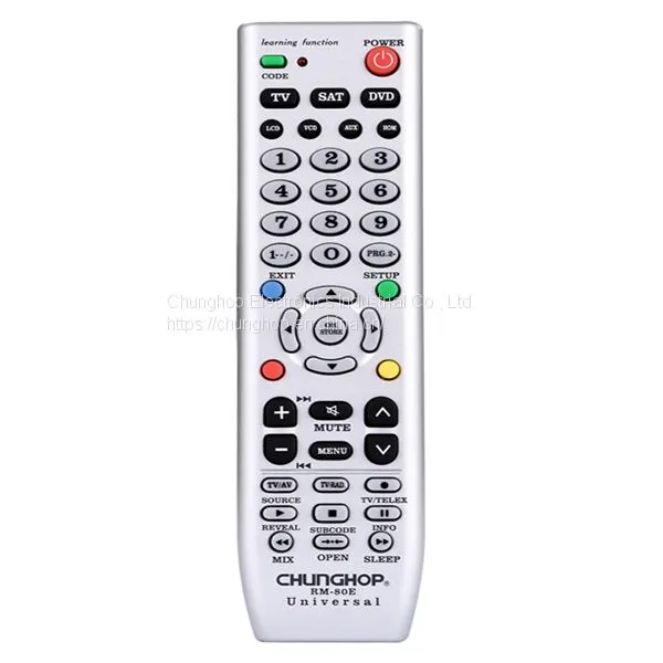 RM-80E Factory Hot Selling Custom Personalized New Type Learning Code IR Universal Remote Control Used for TV DVD STB photo-3