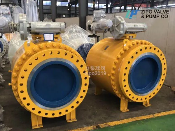 API6D Remote Automatic Electric or Motor Operated Control Trunnion Mounted Ball Valve photo-2