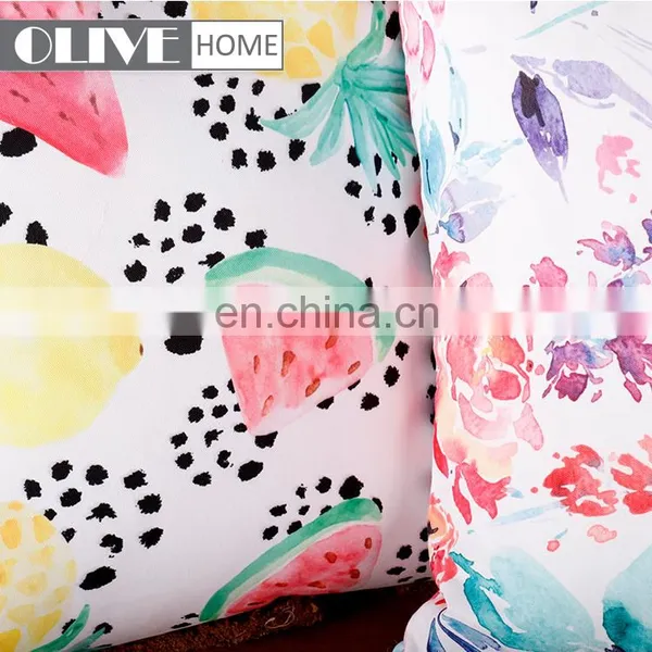 2018 Home Decor Fruits Printed Outdoor Cushion Pillow With Tassels Trimmings photo-3
