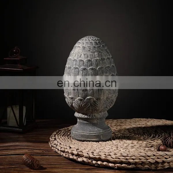 China Wholesale Classics Eastern Sculpture Lotus Shape Cement Antique Home Decoration Piece photo-6