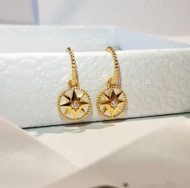 Octagonal Compass Shell Earrings photo-2