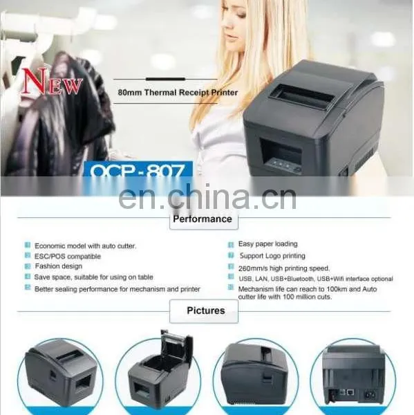 2020 New Hot USB 80mm Thermal Printer Cheap Wif Pos Receipt Printer photo-5