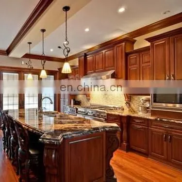 Chinese Custom Home Furniture Solid Wood Kitchen Cabinet