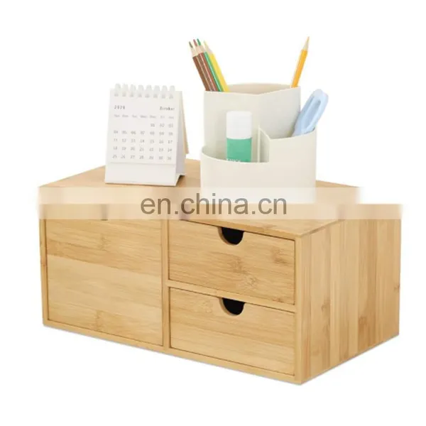 Minimalist Portable Wooden Kitchen Desktop & Drawer Office File Storage Dressing Table Organizer With Multiple Functions photo-2