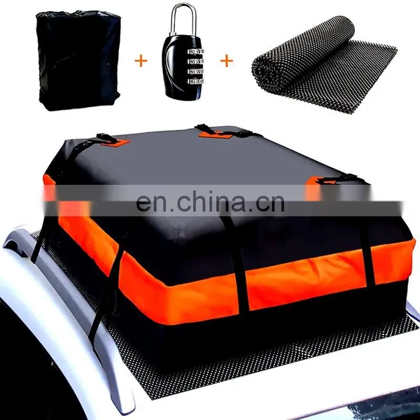 21 Cubic Feet TAK Waterproof Soft Pvc Canvas Rooftop Cargo Storage Carrying Bag Car Rack Roof Top Cargo Bag photo-5