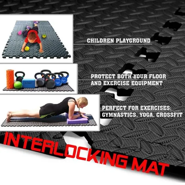 12''*12'' EVA Foam Tiles Eco Friend Puzzle Exercise Floor Mat Non Slip Exercise Equipment Mat With Carton Package for Home photo-2