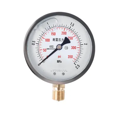 Pressure Gauge Threaded Connection Oil-filled Shock-resistant Pressure Gauge Y100 Air Pressure Oil Pressure Hydraulic Water Pressure Gauge Manufacturer photo-3
