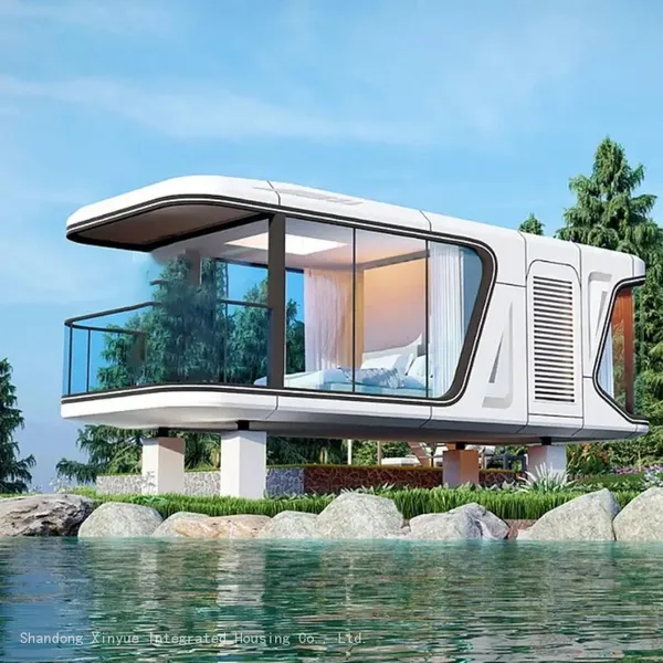 Роскошный капсульный контейнерный дом, мобильныйprefab модульный яблочный капсульный домик, мобильный отель CAPSULE HOMES с 2 спальнями