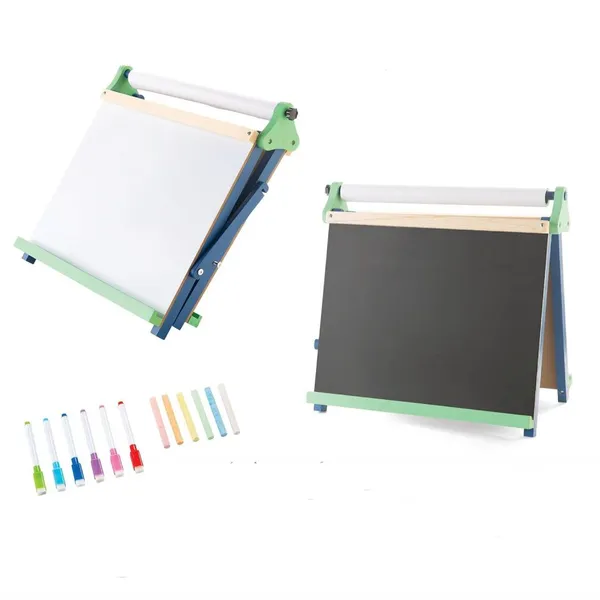Wooden Magnetic Chalkboard Whiteboard Kids Tabletop Play Easel With Blackboard Chalkboard Drawing Board Children's Wooden Easel photo-4