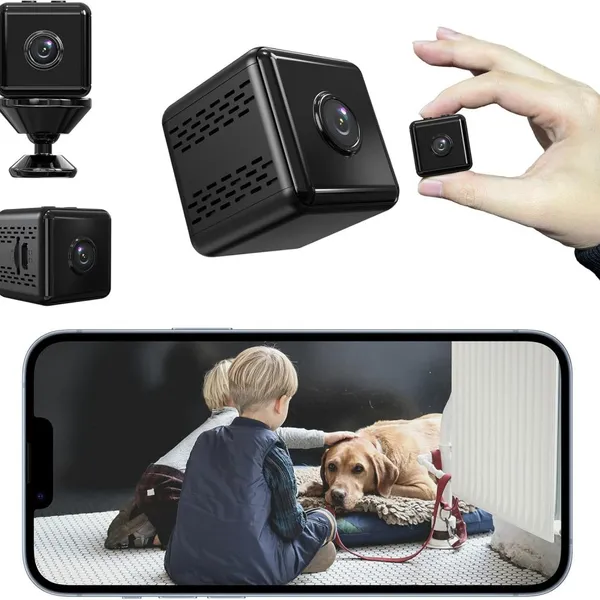 X6D Mini camera, Wireless Indoor Camera for Home Security,1080P HD WiFi Nanny Cam with Magnetic Bracket, Real-time Record, Night Vision Cameras