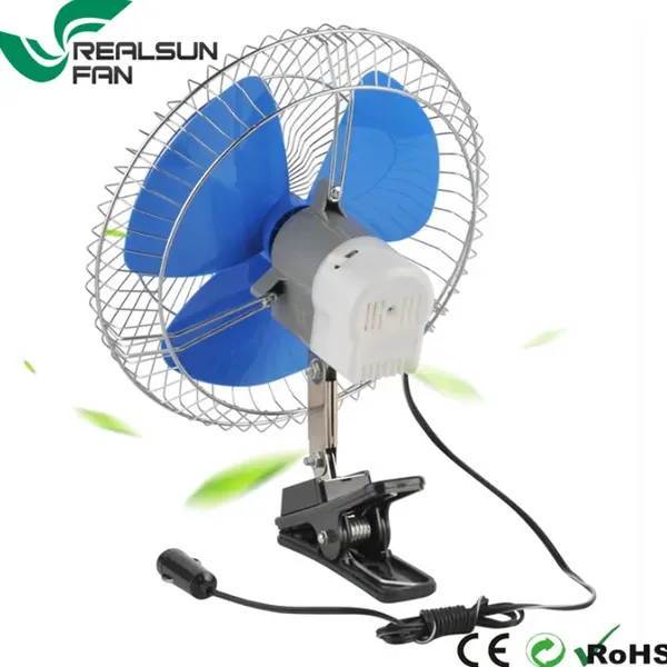 DC 12V 24V Car Fan Oscillating Portable Auto Car Fan 8 Inch Mini Car Fan With Switch（Wechat:13510231336 Whatsapp:008613510231336） photo-2