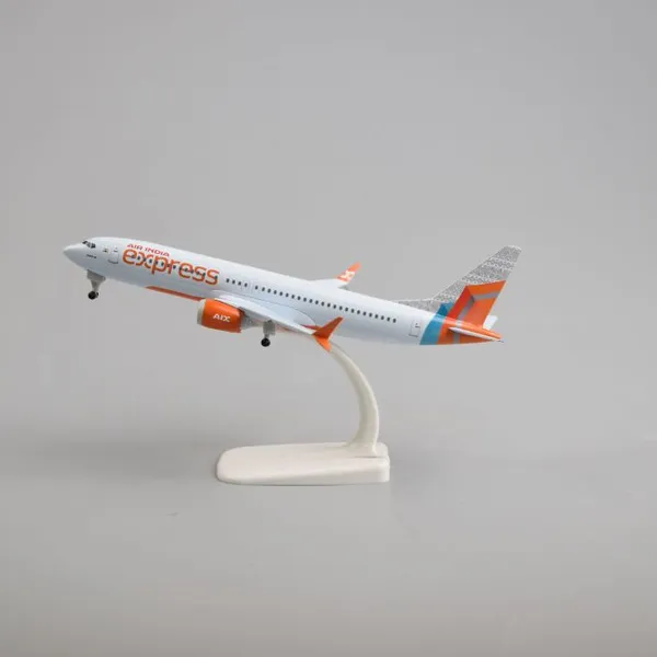 20 см модель самолета B737MAX AIR INDIA EXPRESS из металла, игрушка - самолет