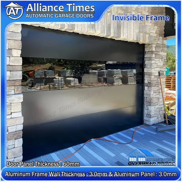 Frameless Aluminum Flush Panels Sectional Garage Doors
