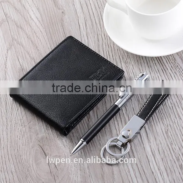 Wholesale Top Quality Custom Keychain and Leather Wallet and Pen Set photo-4