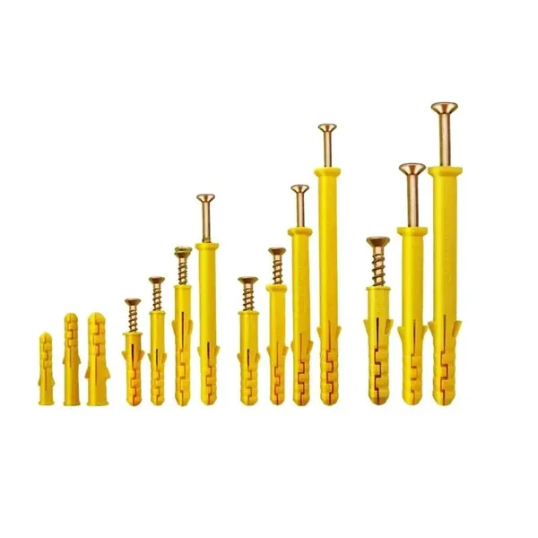 Rawl Plugs pour applications en béton et en plaque de plâtre Conception renforcée à nervures en nylon PA66 Toutes les tailles disponibles Échantillons gratuits