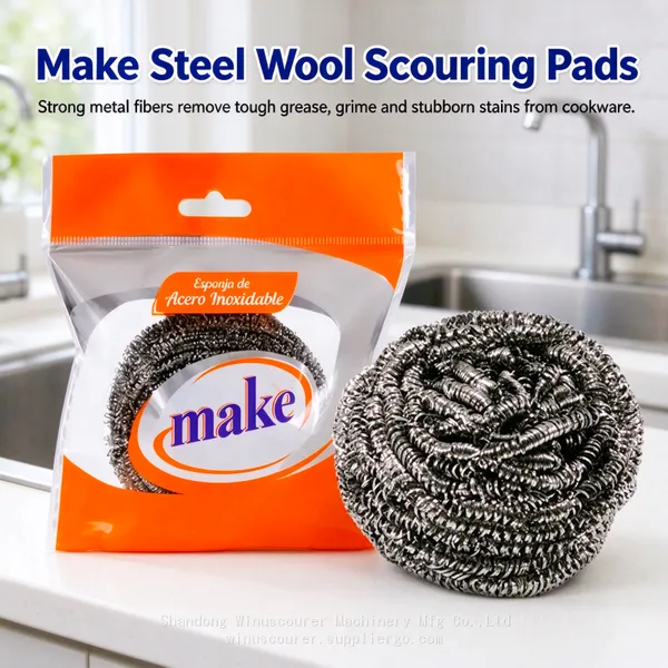 Household Cleaning Products Stainless Steel Scourer Factory /stainless Steel Wire Scrubber From Oem Factory