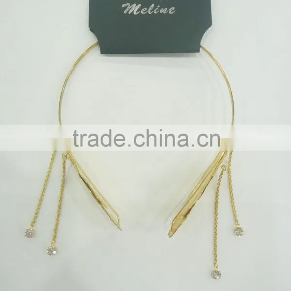 FASHION LEAVES RHINESTONE HAIR BAND