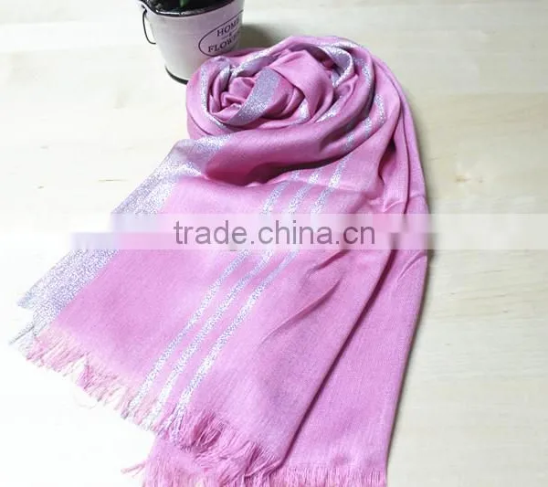Fashionable Polyester Cotton Gold Thread Square Scarf Infinity Scarf photo-2