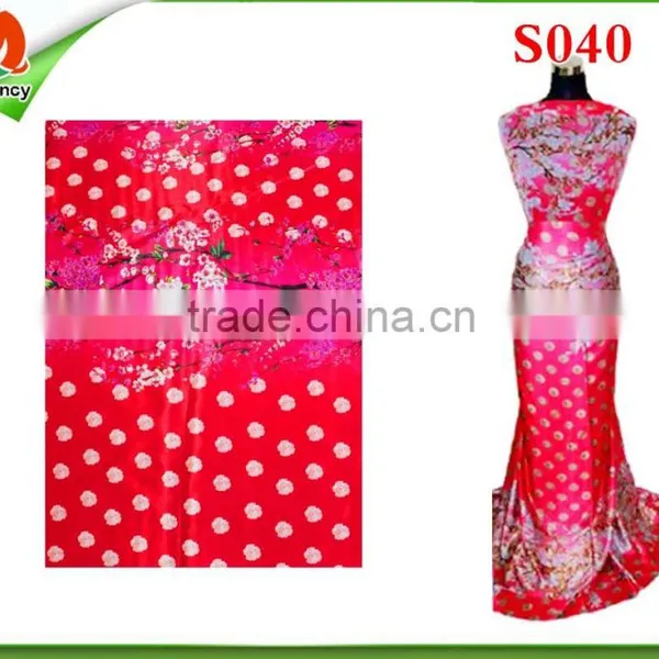 2016 Fashion 100% Spun Rayon Satin Rayon Jacquard Fabric