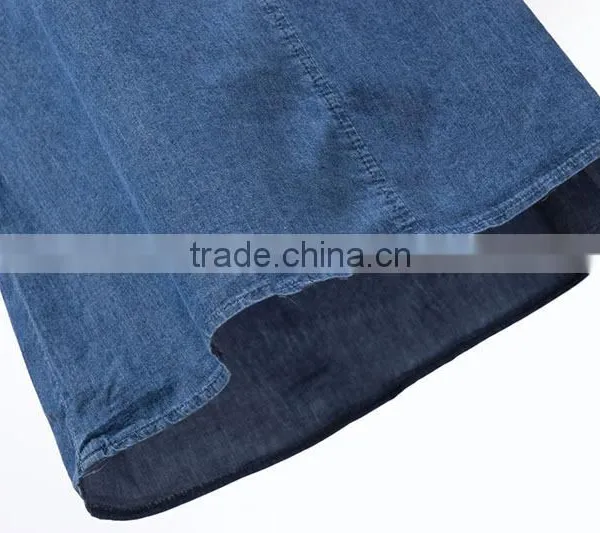 2015 Fashion Hot Girl Sexy Backless Cross Spaghtti Strap Denim Dress photo-5