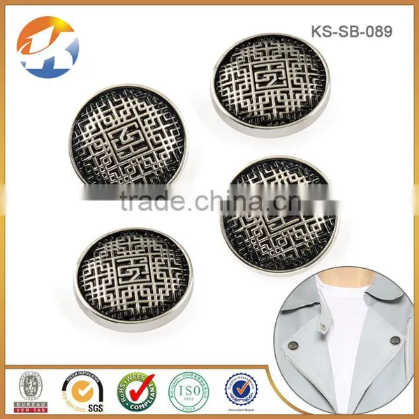Good Fashion Metal Decorative Engraved Snap Button For Coats photo-3