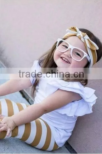 Personalized Kids Girls t Shirt Wholesale Ruffle Sleeves Cut t Shirt Kids photo-3