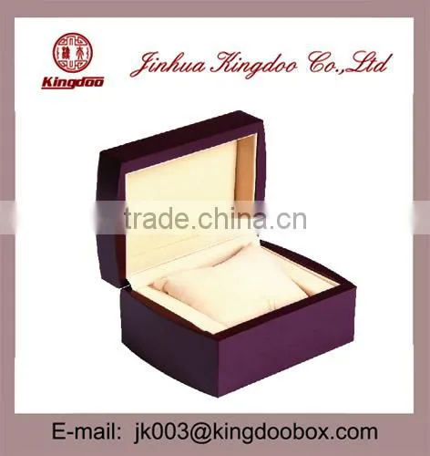 Jinhua Supplier Handmade Rectangular Plastic Watch Box Velvet Pillow Lid