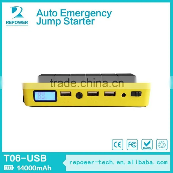 CE-EMC, RoHS,FCC,LVD Certification and Jump Start Type Lithium Battery Car Power Jump Starter Power Bank