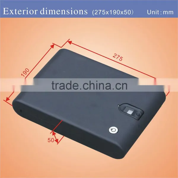 Wholesafe- MO100 Micro Vault Fingerprint Optical Sensor Portable Mini Car Gun Pistol Jewelry Security Strage Steel Safe Box photo-3