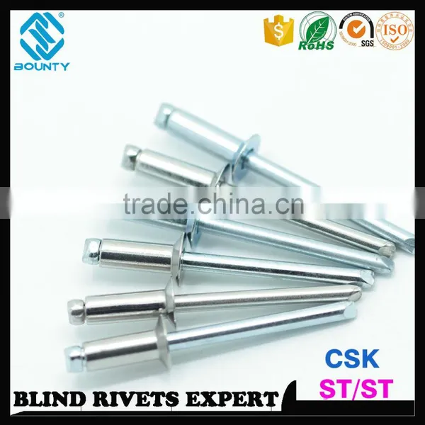 ISO 15980 STEEL RIVET BODY STEEL MANDREL CSK STEEL BLIND RIVETS photo-2