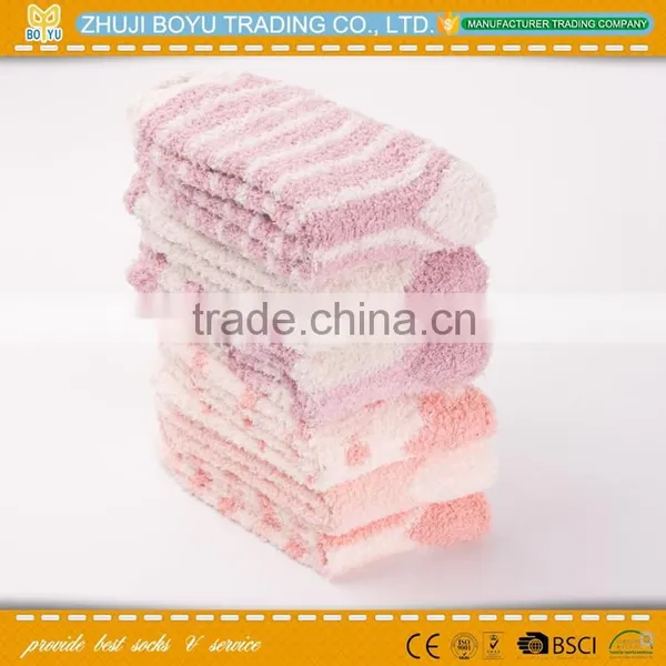 BY-161605 High Quality Style Man &Woman Polyester Thermal Home Crew Cozy Sock photo-2