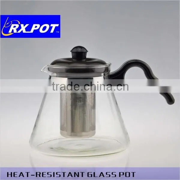 High Quality Heat Resistant Borosiilcate Pyrex Hand Made Mouth Blown Glass Pots Glass Tea Set 1100E photo-2