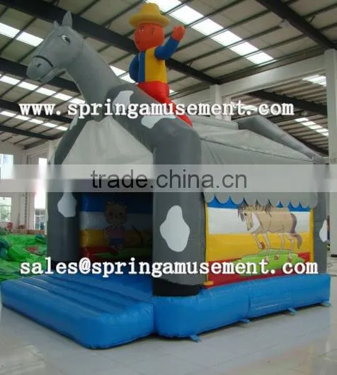 Outdoor Party Game Riding Horse Inflatable Bouncer, Jumping Castle, Inflatable Bouncer