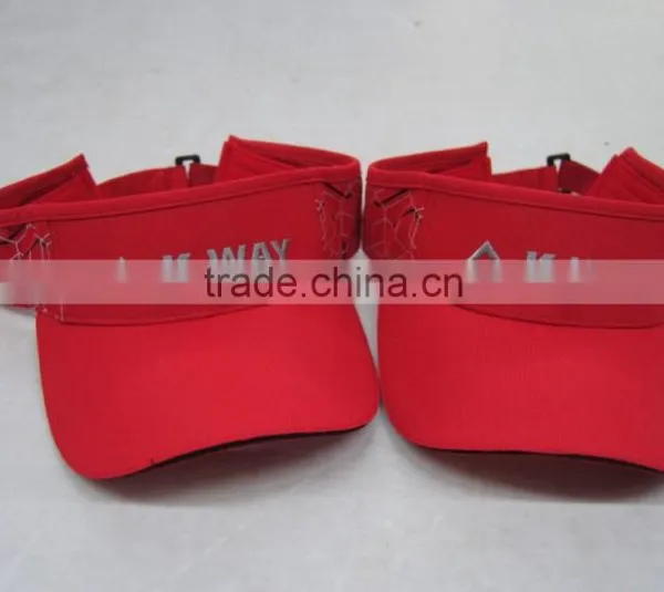 Fashion Red Custom Embroidery Sun Visors Wholesale photo-6