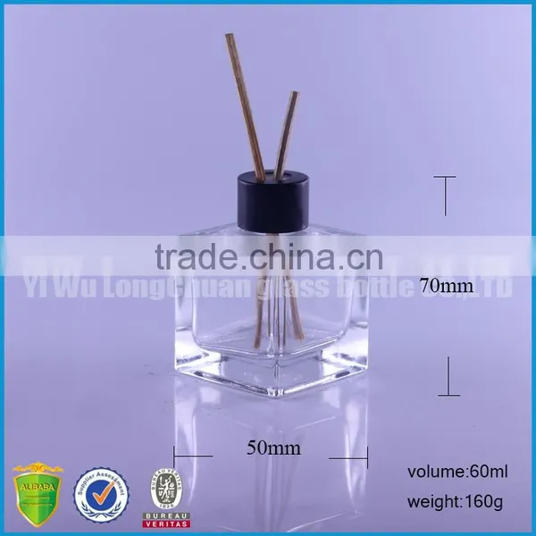80ml Square Shaped Frosted Bottle for Essence Oil Aromatherapy Reed Diffuser Glass Bottle for Decorative photo-6