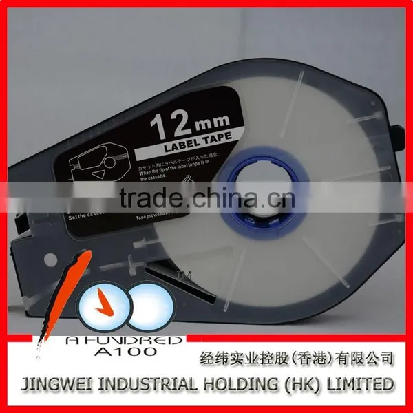 12mm White Label Tape Cable id Label for Cable id Printer Mk2500