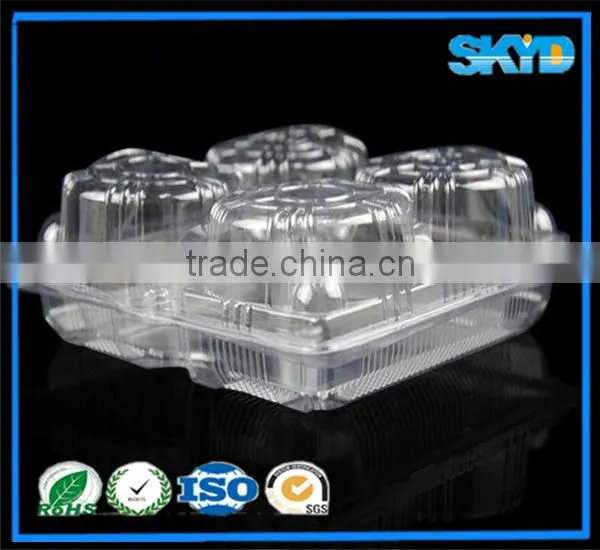 Egg Tart Plastic Container 4 Holes photo-2
