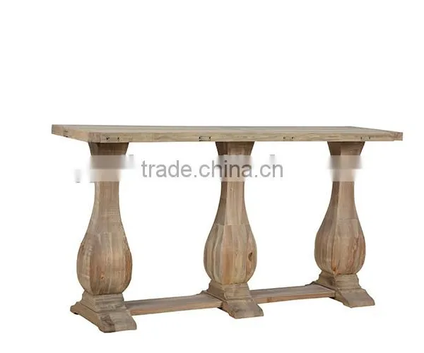 Vintage Recycled Wood Plank Concole Table photo-3