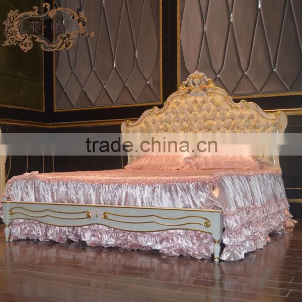 2016 Top Sale Luxury Italian Bed Classic 0antique Bed Hot Sell Europe Designs King Size Beds 1411CJ photo-2