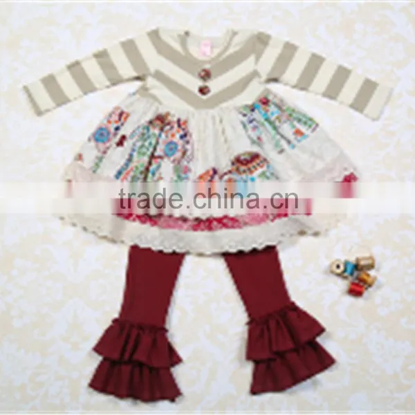 New Arrival Baby Student Clothing Back to School Apple Boutique Girls Outfits photo-4
