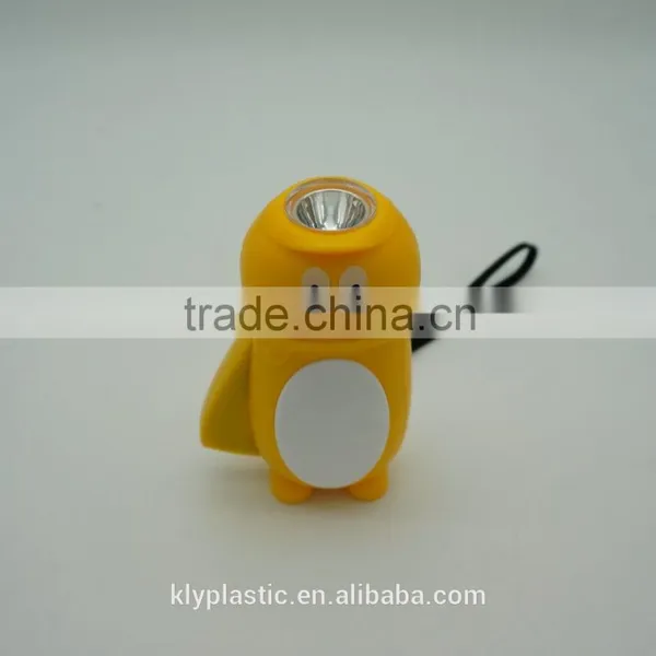 ABS Rechargeable Duck-shaped Kids Hand Pressing Led Flashlight photo-2