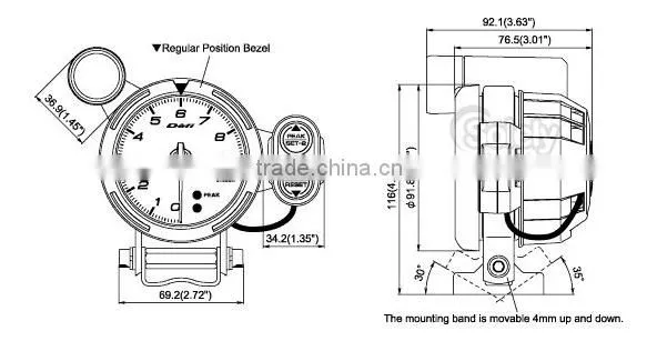 Racing 80MM Car Auto Gauge, Black Universal RPM Auto Meter For Car photo-4