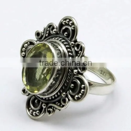 Paradise !! Lemon Topaz 925 Sterling Silver Ring, Indian Silver Jewellery Supplier, 925 Silver Jewellery photo-3