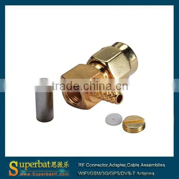 Gsm Antenna With Right Angle Sma Connector Crimp Plug Right Angle Connector for LMR100 photo-3