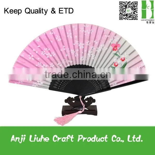 Chinese Silk Fabric Dance Fans